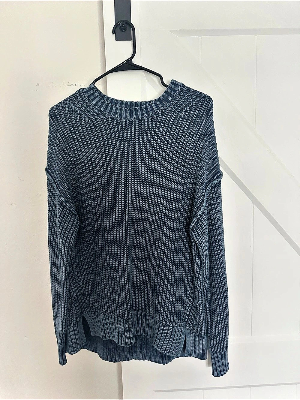 American Eagle Crew Neck Knit Sweater in blue